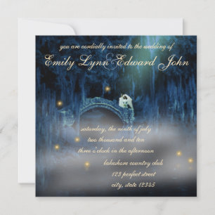 Bayou Bliss Brünette Hochzeitseinladung Einladung