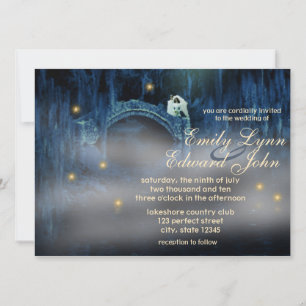 Bayou Bliss Brünette Hochzeitseinladung Einladung