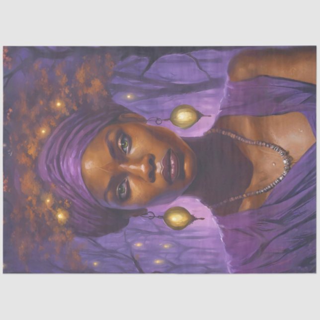 Bayou Forest Witch – Gothic Decoupage Voodoo Seidenpapier (Vorderseite)