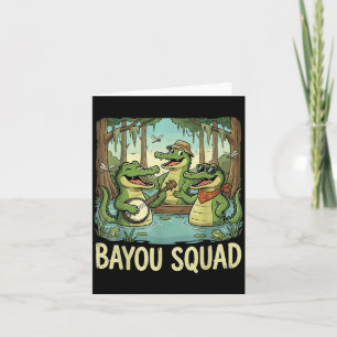 Bayou-Mannschaft Louisiana Alligator Retro-Wildtie Karte