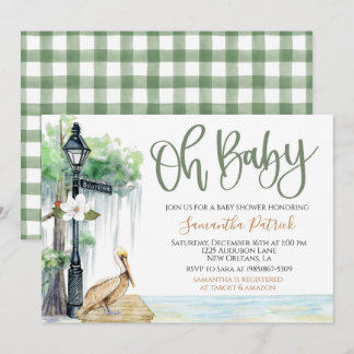 Bayou Swamp Baby Dusche Einladung