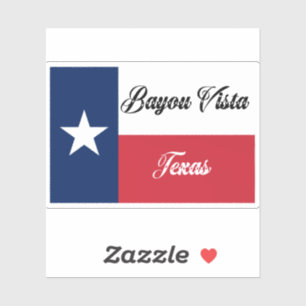 Bayou Vista TX Flag Aufkleber