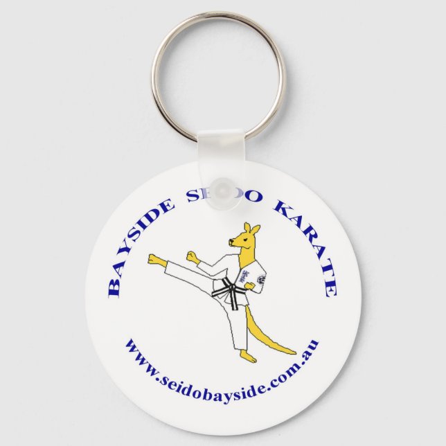 Bayside Kangaroo in Seido Gi Keyring Schlüsselanhänger (Vorderseite)