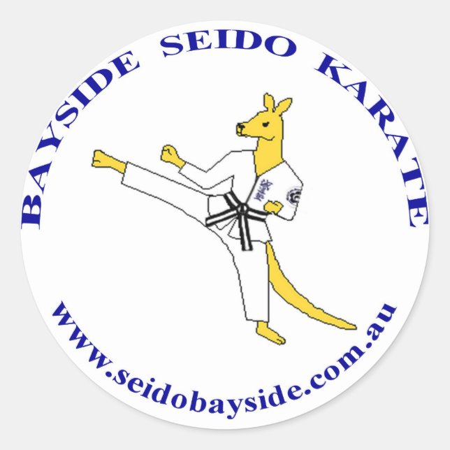 Bayside Kangaroo - Seido-Gi-Aufkleber Runder Aufkleber (Vorderseite)