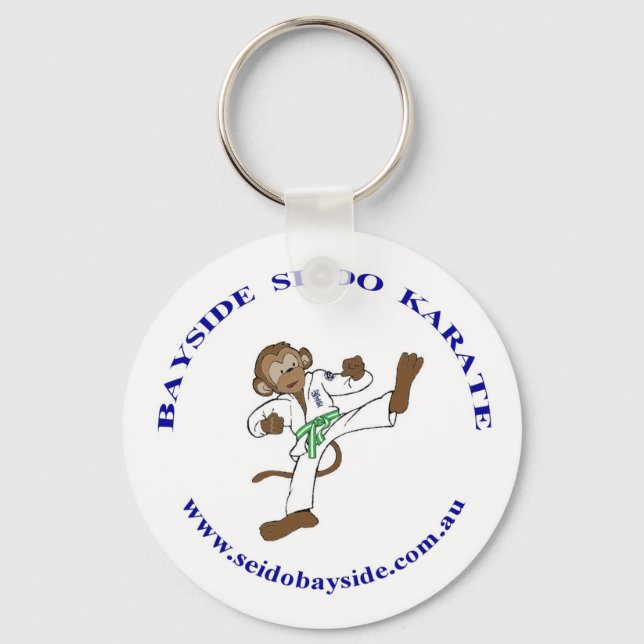 Bayside Monkey in Seido Gi Keyring Schlüsselanhänger (Vorderseite)