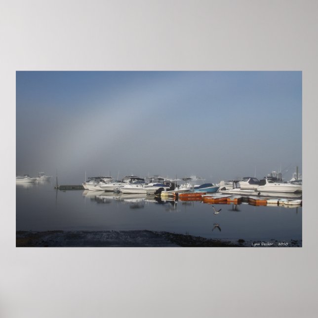 Bayville Foggy Sunrise Poster (Vorne)