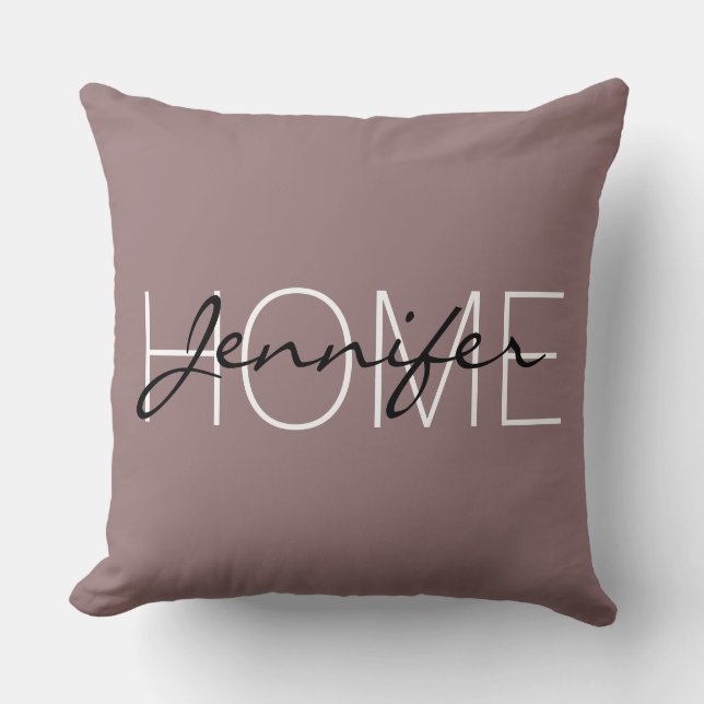 Bazaar-Farbe-Home-Monogramm Kissen (Vorderseite)