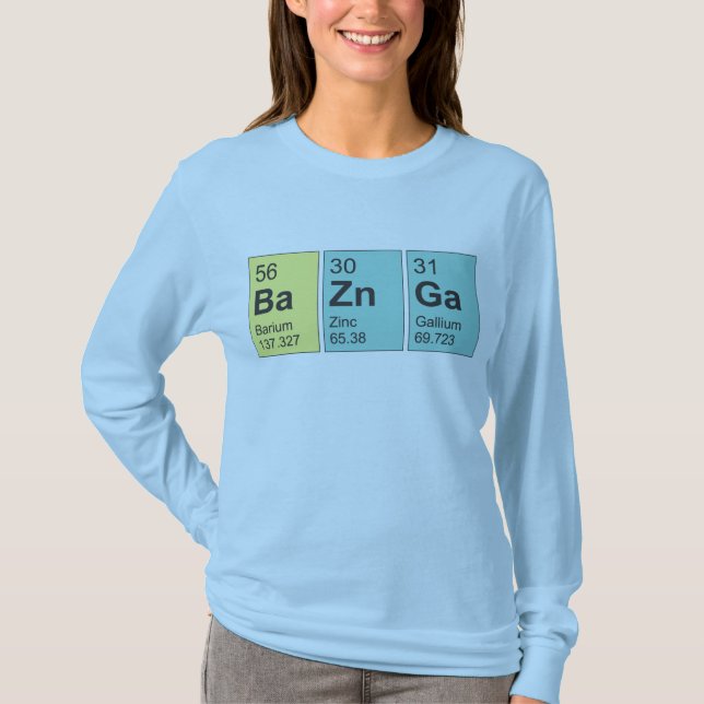 BaZnGa, wissenschaftliche Element-Damen passte T-Shirt (Vorderseite)