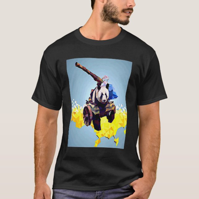 Bazooka Freedom Panda Sláva Ukrayíni T-Shirt (Vorderseite)