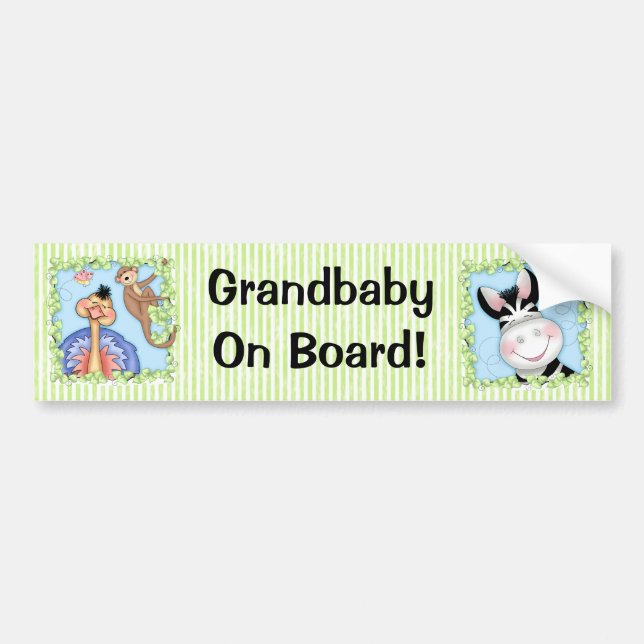 BaZooples "Grandbaby an Bord!" Autoaufkleber (Vorne)