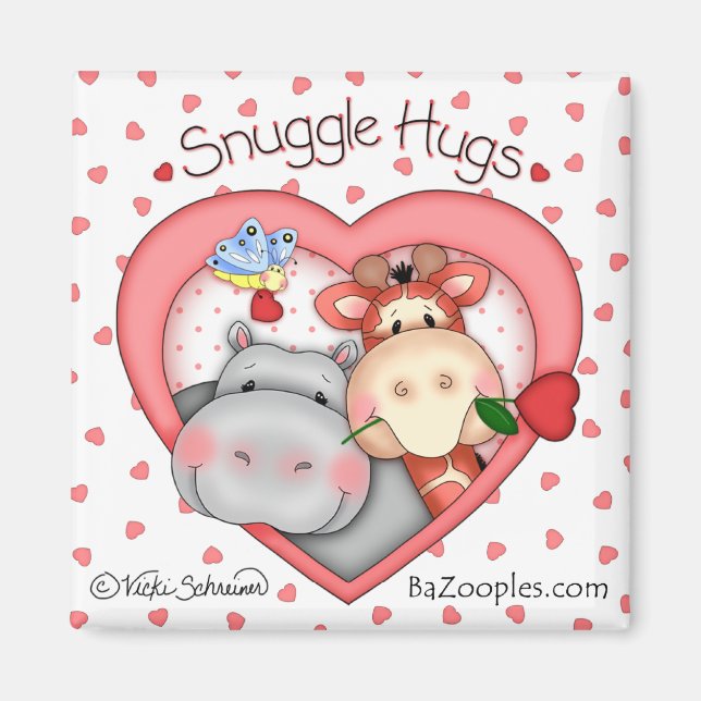 BaZooples "Snuggle Hugs" Liebe Magnet (Vorne)