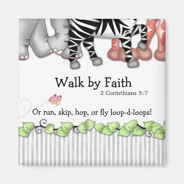 BaZooples "Walk by Faith" Magnet (Vorne)