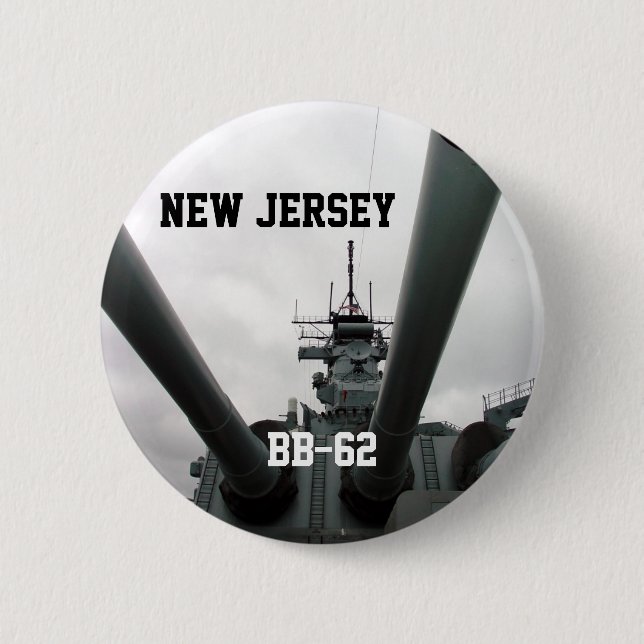 BB-62 Schlachtschiff New-Jersey Button (Vorderseite)