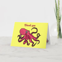 BB- Funny Octopus Dankeschön Karte
