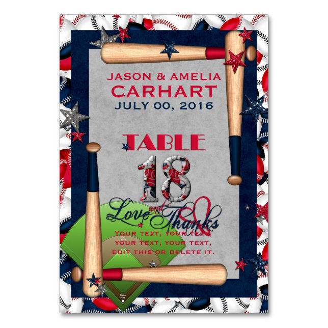 BB Hochzeitnummerierte Tischkarten 18-CUSTOM-VORLA Tischnummer (Vorderseite)