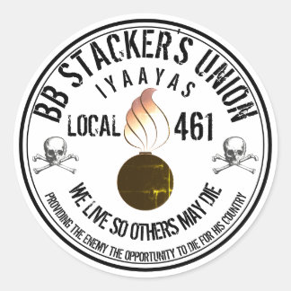 BB Stacker-Gewerkschaft Runder Aufkleber