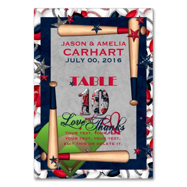 BB Wedding Numbered Table Cards 10-CUSTOM TEMPLATE Tischnummer (Vorderseite)