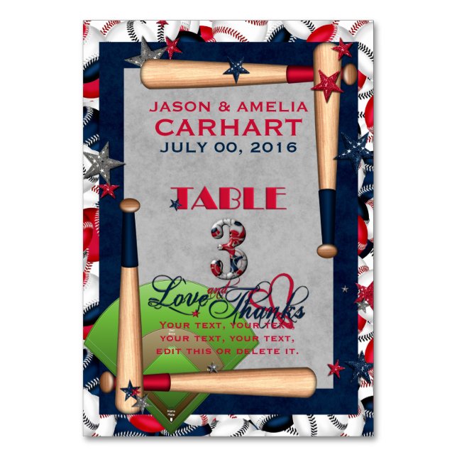 BB Wedding Numbered Table Cards 3-CUSTOM TEMPLATE Tischnummer (Vorderseite)