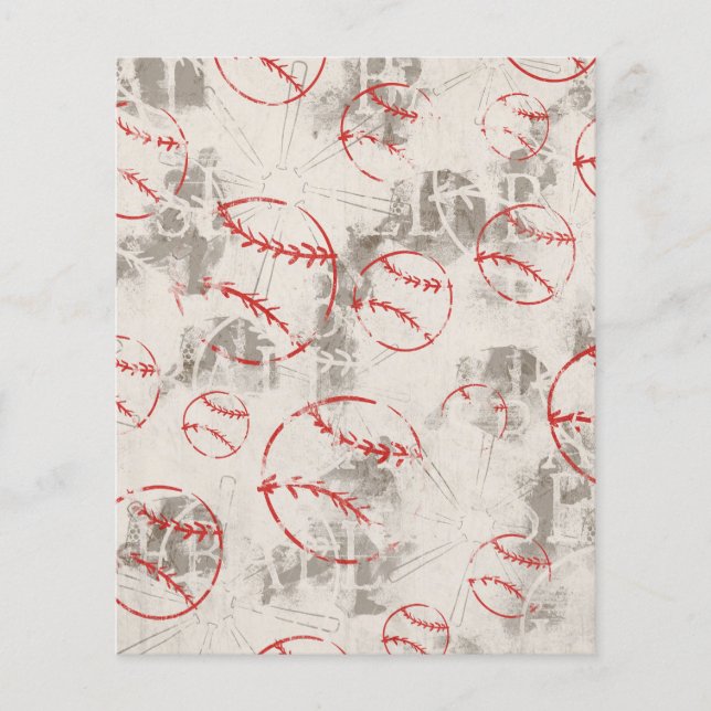BBB BASEBALL SPORTS PATTERN GRUNGE BACKGROUNDS WAL FLYER (Vorne)