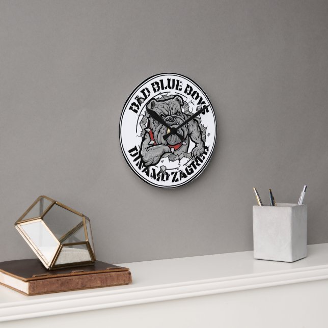 BBB logo embodies the spirit of Dinamo Zagreb Runde Wanduhr (Büro)
