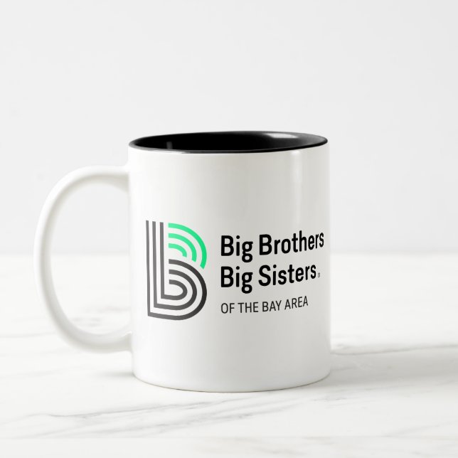 BBBS des Bucht-Bereichs Zweifarbige Tasse (Links)