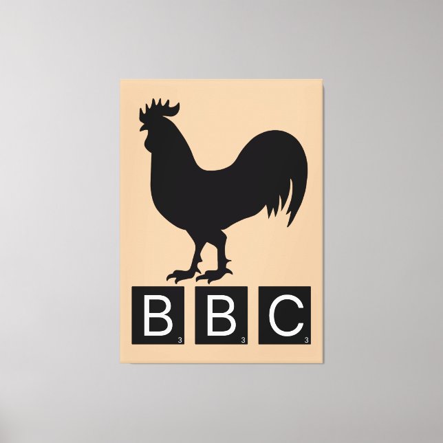BBC - Big Black Cockerel Leinwanddruck (Vorderseite)