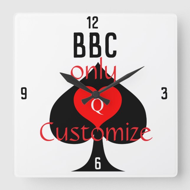 BBC Nur Blade Spade signieren Thunder_Cove Quadratische Wanduhr (Vorderseite)