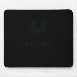 BBC S - Funny and Humor Rooster Design Sticker Mousepad