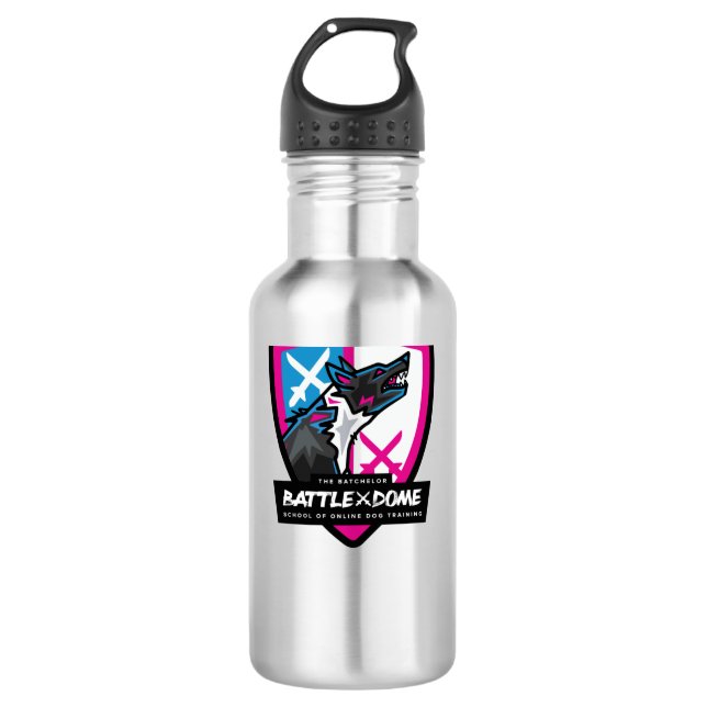 BBDLogoEmblem FC-Text Edelstahlflasche (Vorderseite)