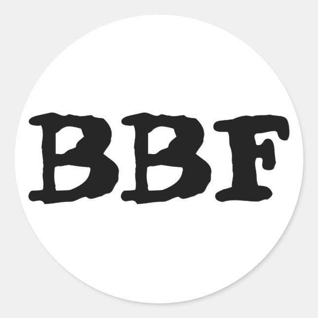 BBF, Best Friends Forever, Set de Stickers (Devant)