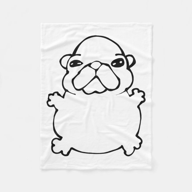 Bble Meme Funny Dog Brainrot Wash My Belly Meme  Fleecedecke (Vorderseite)