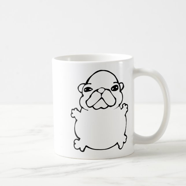 Bble Meme Funny Dog Brainrot Wash My Belly Meme  Kaffeetasse (Rechts)