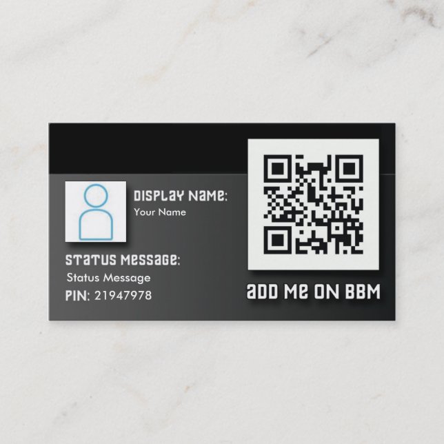 BBM Barcode-Visitenkarten Visitenkarte (Vorderseite)