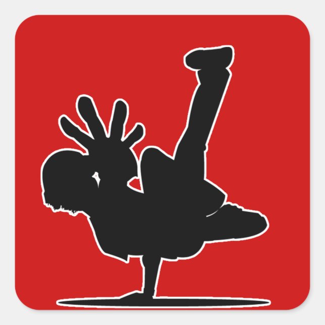 BBOY autocollant rouge (Devant)