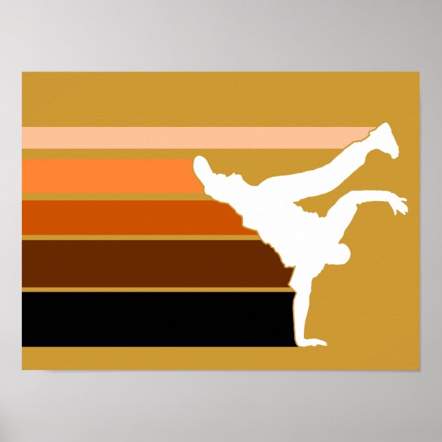 BBOY gradient orgn wht poster (Vorne)
