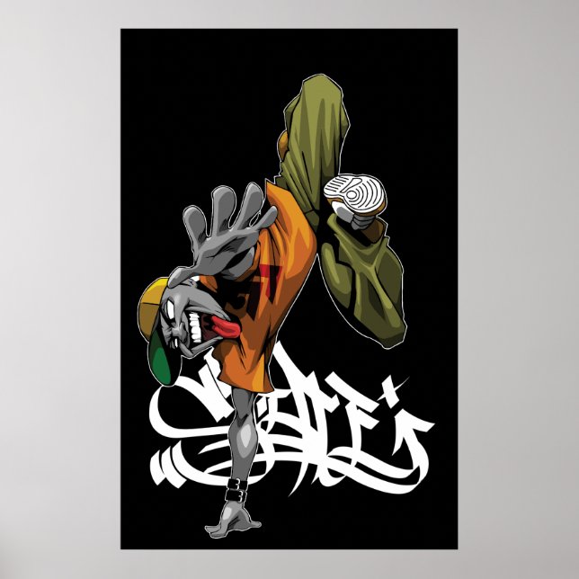 BBOY Pose Poster mit Graf (Vorne)