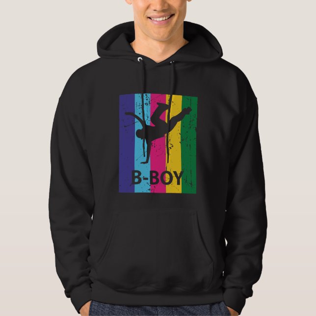 Bboy Retro 70er Vintages Breakdancing Hoodie (Vorderseite)