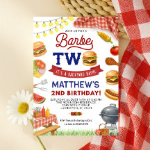 BBQ 2ème anniversaire Invitation Summer Grill Anni