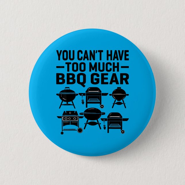 BBQ-Ausrüstung Grillliebhaber Lustig Fleischrauche Button (Vorderseite)