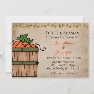 BBQ Automne Réception de mariage Invitation