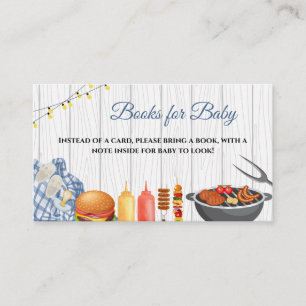 BBQ Baby Shower Buch fürs Baby Begleitkarte
