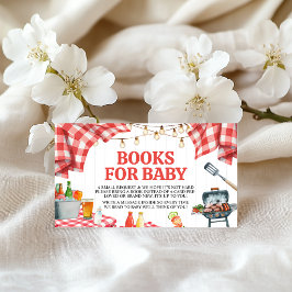 BBQ-Baby-Shower-Buchwunsch-Einlage Begleitkarte