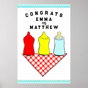 BBQ-Baby-Shower-Gratulation Poster