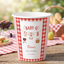 BBQ-Baby-Shower Rustikal Rot Gingham