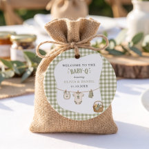 Bbq Baby Shower Sage Gingham Rustikal Benutzerdefi