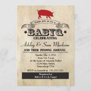 BBQ BABYQ Barbecue Einladung