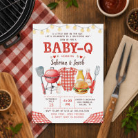 BBQ Barbecue Baby-Q Babyparty-Einladung