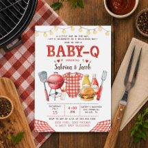 BBQ Barbecue Baby-Q Babyparty-Einladung