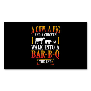 BBQ   Barbecue Grillen Joke Gift Grill Master Koch Magnetische Visitenkarte