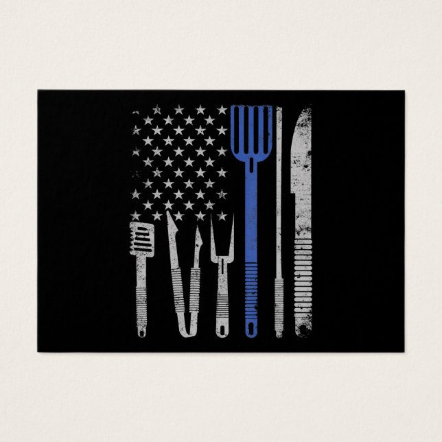 BBQ | BBQ Grill Pork With USA Flag Cuisine Chef (Devant)